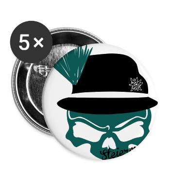 Steiermark - Buttons groß 56 mm (5er Pack) - Weiß - Vorne