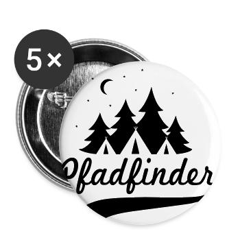 Pfadfinder T-Shirt - Buttons groß 56 mm (5er Pack) - Weiß - Vorne