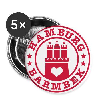Hambourg a Barmbek 1c - Lot de 5 grands badges (56 mm) - blanc - Devant