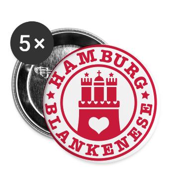Hambourg a Blankenese 1c - Lot de 5 grands badges (56 mm) - blanc - Devant