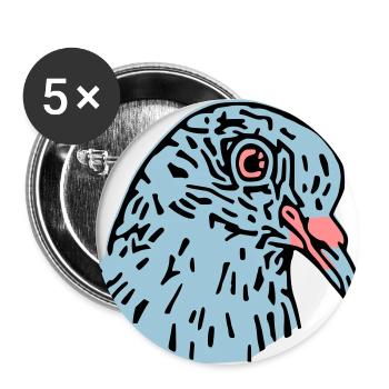 pigeonnot - Buttons large 2.2''/56 mm (5-pack) - white - Front