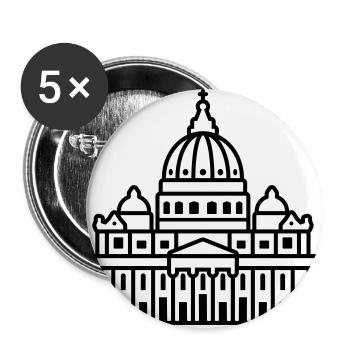 Home of Pontifex - Buttons groß 56 mm (5er Pack) - Weiß - Vorne