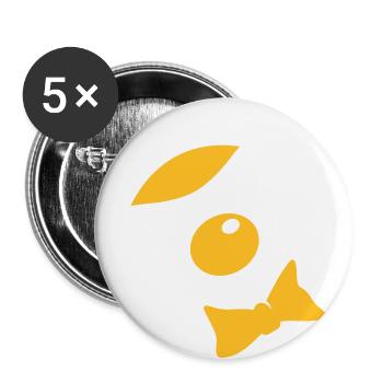 A Clown Face - Buttons large 2.2''/56 mm (5-pack) - white - Front