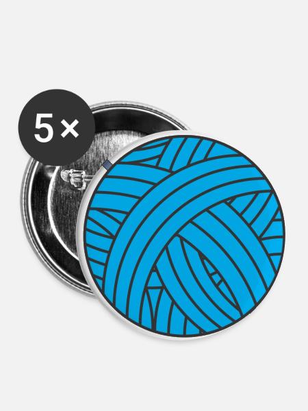 Häkeln - Buttons groß 56 mm (5er Pack) - Weiß