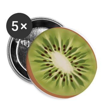 Kiwi - Buttons groß 56 mm (5er Pack) - Weiß - Vorne