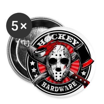 Hockey Blood Sport - Buttons groß 56 mm (5er Pack) - Weiß - Vorne