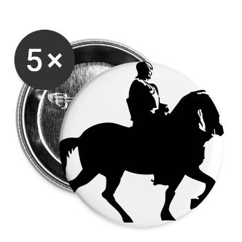 Horse and rider Knights | Lance Riding Armor - Buttons large 2.2''/56 mm (5-pack) - white - Front