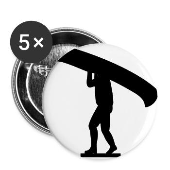 canoe kayak kanu kahn paddelboot ruderboot18 - Buttons groß 56 mm (5er Pack) - Weiß - Vorne