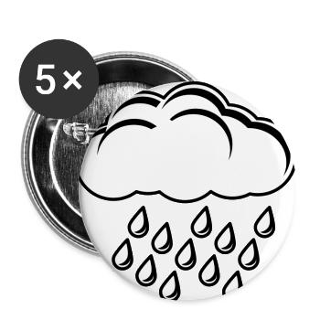 soleil arc-en-ciel nuages soleil météo cloud40 - Lot de 5 grands badges (56 mm) - blanc - Devant