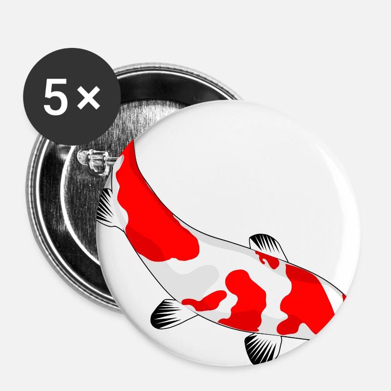 Koi - Buttons large 2.2''/56 mm (5-pack) - white