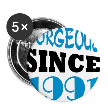 Gorgeous since 1991 - Buttons large 2.2''/56 mm (5-pack) - white - Front
