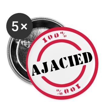 Ajaciet - Buttons groß 56 mm (5er Pack) - Weiß - Vorne