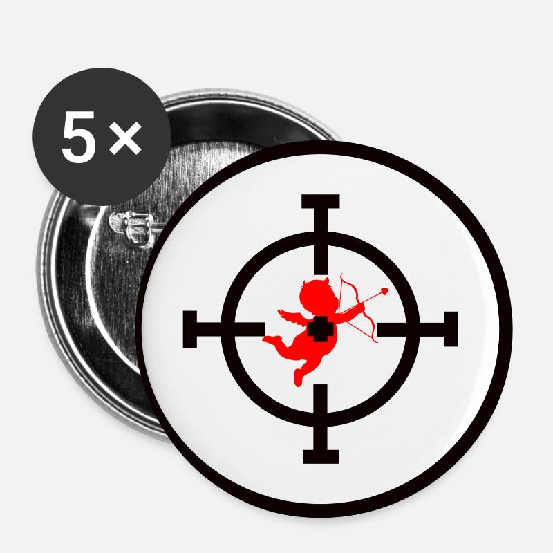 Kill Valentine - Buttons groß 56 mm (5er Pack) - Weiß
