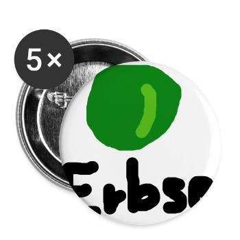 Erbse - Buttons groß 56 mm (5er Pack) - Weiß - Vorne