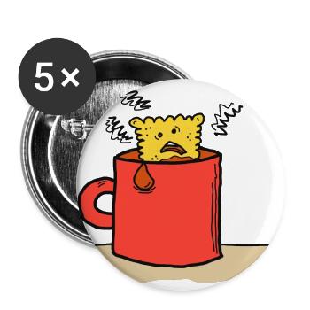 Keksterror - Buttons groß 56 mm (5er Pack) - Weiß - Vorne