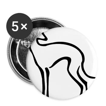 Windspiel - Buttons groß 56 mm (5er Pack) - Weiß - Vorne