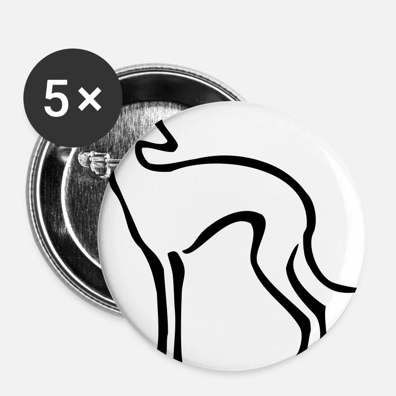 Windspiel - Buttons groß 56 mm (5er Pack) - Weiß