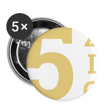 Bedruckt T Shirt 50 Geburtstag Sprüche Lustig - Buttons groß 56 mm (5er Pack) - Weiß - Vorne