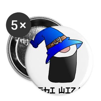 Sushi Wizard - Buttons groß 56 mm (5er Pack) - Weiß - Vorne
