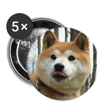 Doge dog motif gift idea - Buttons large 2.2''/56 mm (5-pack) - white - Front