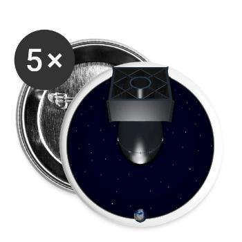 Bombe A - Buttons groß 56 mm (5er Pack) - Weiß - Vorne