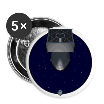 Zeichnung Bombe - Buttons groß 56 mm (5er Pack) - Weiß - Vorne