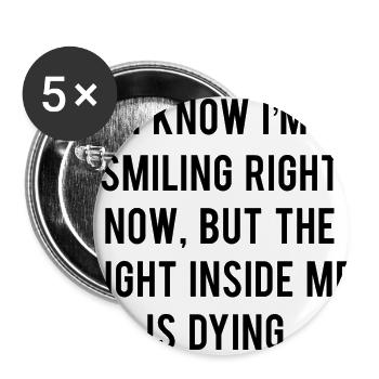Dying Light 2 Black - Buttons large 2.2''/56 mm (5-pack) - white - Front