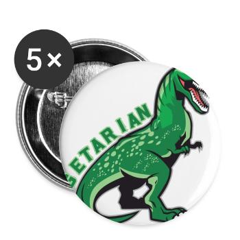 Idée de cadeau de végétarien végétarien - Lot de 5 grands badges (56 mm) - blanc - Devant