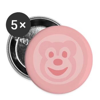 Bärchenwurst - Lot de 5 grands badges (56 mm) - blanc - Devant