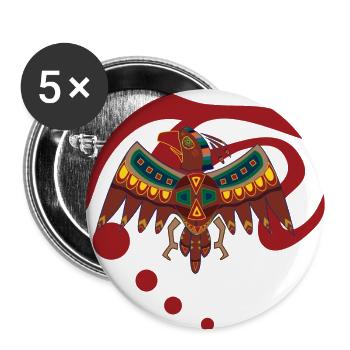 Falke - Buttons groß 56 mm (5er Pack) - Weiß - Vorne