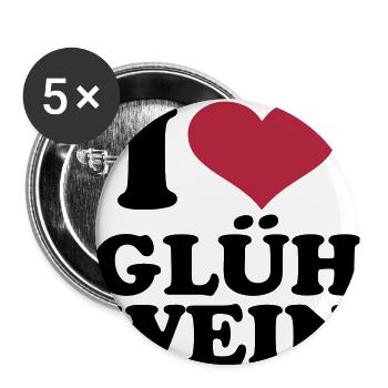 I love glögg - Buttons large 2.2''/56 mm (5-pack) - white - Front