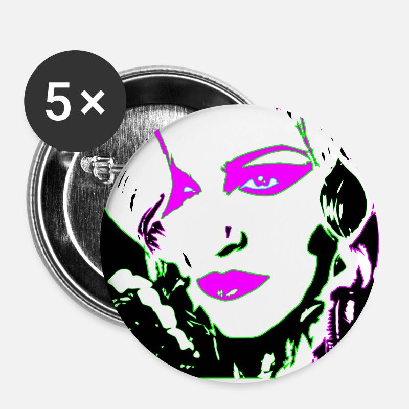MAD 2 bless - Buttons large 2.2''/56 mm (5-pack) - white