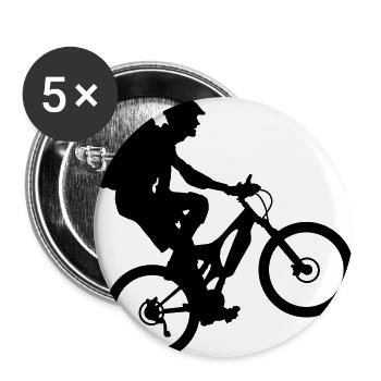 Bike - Buttons groß 56 mm (5er Pack) - Weiß - Vorne