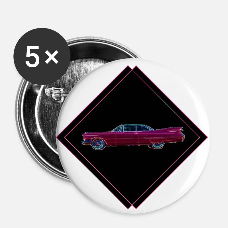 Cadillac - Buttons large 2.2''/56 mm (5-pack) - white