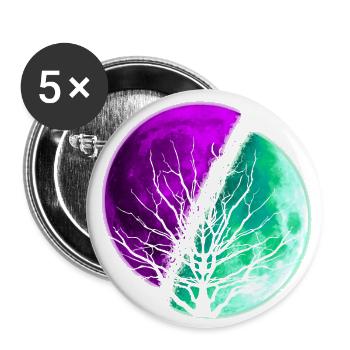 Mond - Buttons groß 56 mm (5er Pack) - Weiß - Vorne