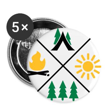 Camping - Buttons large 2.2''/56 mm (5-pack) - white - Front