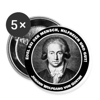 Citation de Goethe disant que Classy Noble est utile et bon - Lot de 5 grands badges (56 mm) - blanc - Devant