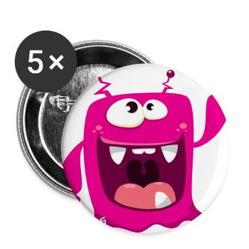 Monstaa Originaals Monster #5 - Buttons groß 56 mm (5er Pack) - Weiß - Vorne