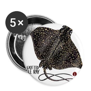 Eagle rays - Buttons large 2.2''/56 mm (5-pack) - white - Front