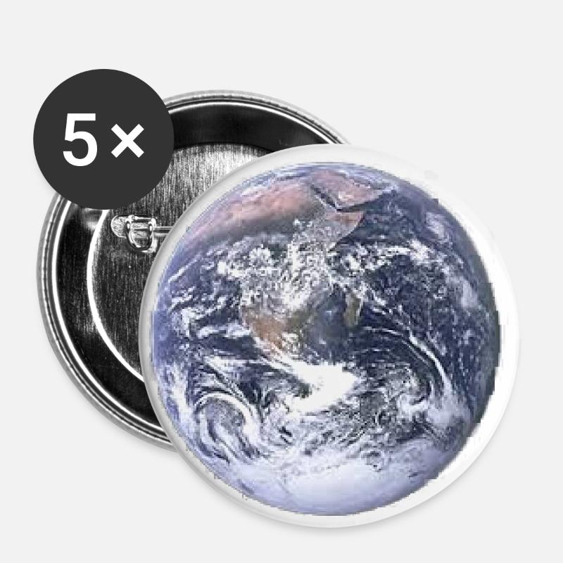 earth - Buttons large 2.2''/56 mm (5-pack) - white