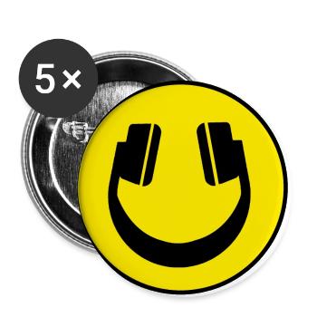face music headphones - Buttons large 2.2''/56 mm (5-pack) - white - Front
