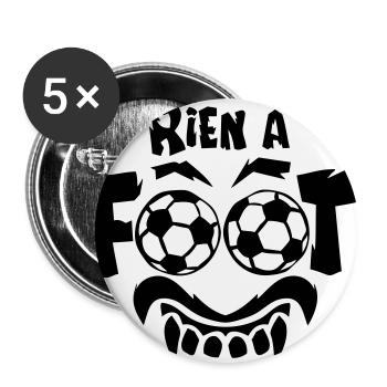 rien a foot ballon expression 1 - Lot de 5 grands badges (56 mm) - blanc - Devant