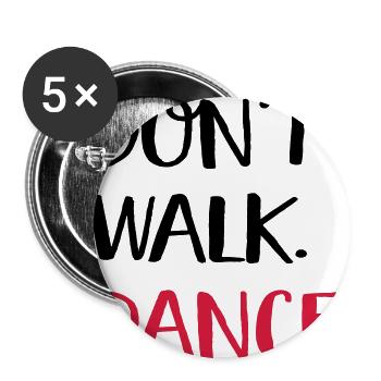 tanzen - Buttons groß 56 mm (5er Pack) - Weiß - Vorne