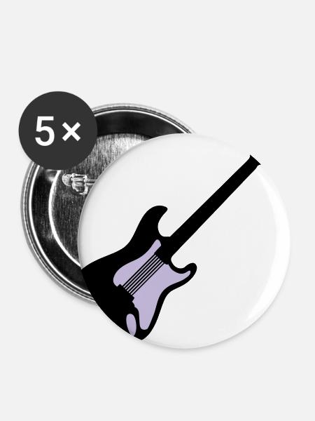 Guitar - Buttons large 2.2''/56 mm (5-pack) - white