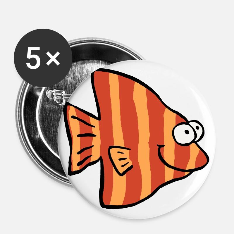 fish strips - Buttons large 2.2''/56 mm (5-pack) - white