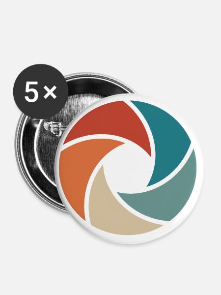 Kamera - Buttons groß 56 mm (5er Pack) - Weiß