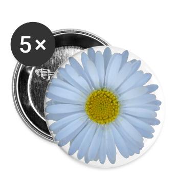 Fleur de marguerite fleurit le cadeau du soleil d'été - Lot de 5 grands badges (56 mm) - blanc - Devant