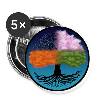 Saisons de l'Arbre de Vie - Saison de l'Arbre de Vie - Lot de 5 grands badges (56 mm) - blanc - Devant