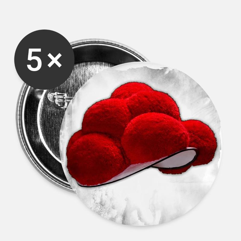 Le Bollenhut de la Forêt-Noire - Lot de 5 grands badges (56 mm) - blanc