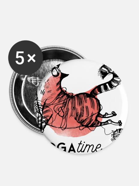 yoga time - Buttons groß 56 mm (5er Pack) - Weiß